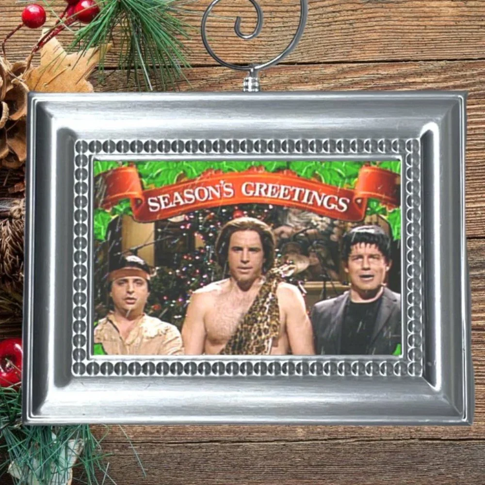 SNL Seasons Greetings Frankenstein Tarzan Saturday Night Live Christmas Ornament